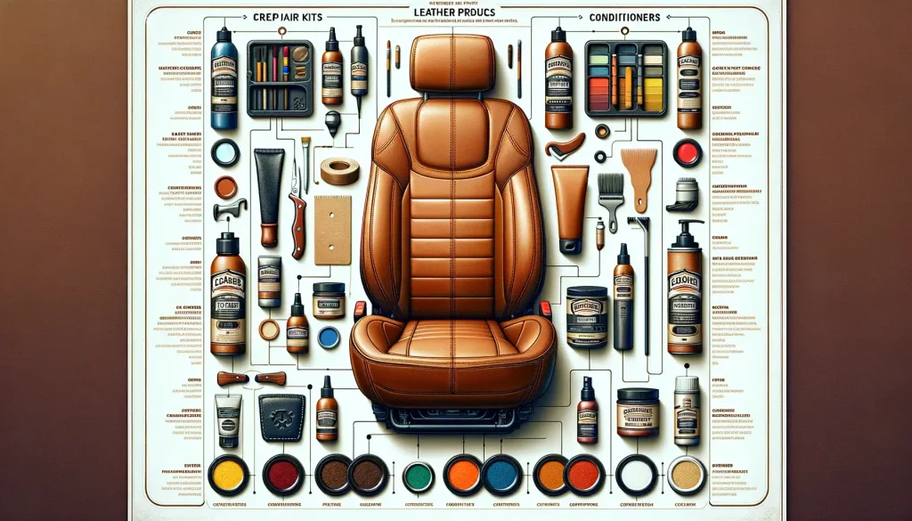 focusing on choosing the right repair products for leather car seats