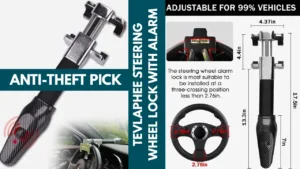 Tevlaphee Steering Wheel Lock with Alarm