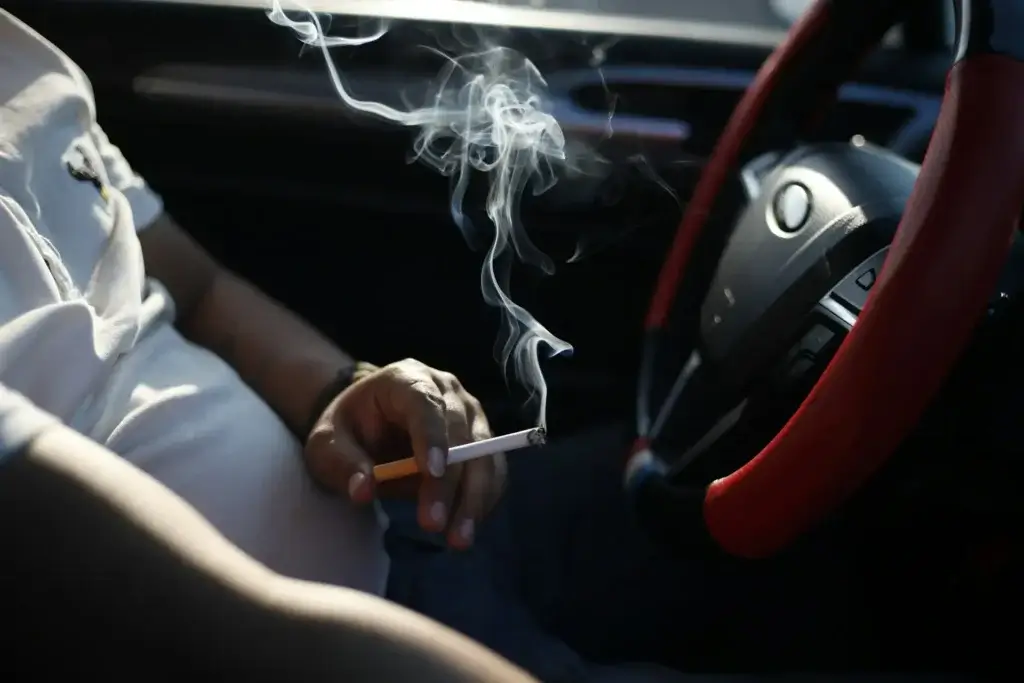 smoking inside car