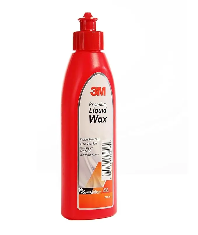 3M Premium Liquid Wax, Restores Car Paint Gloss and Lustre, Water Repellent, UV Protection 