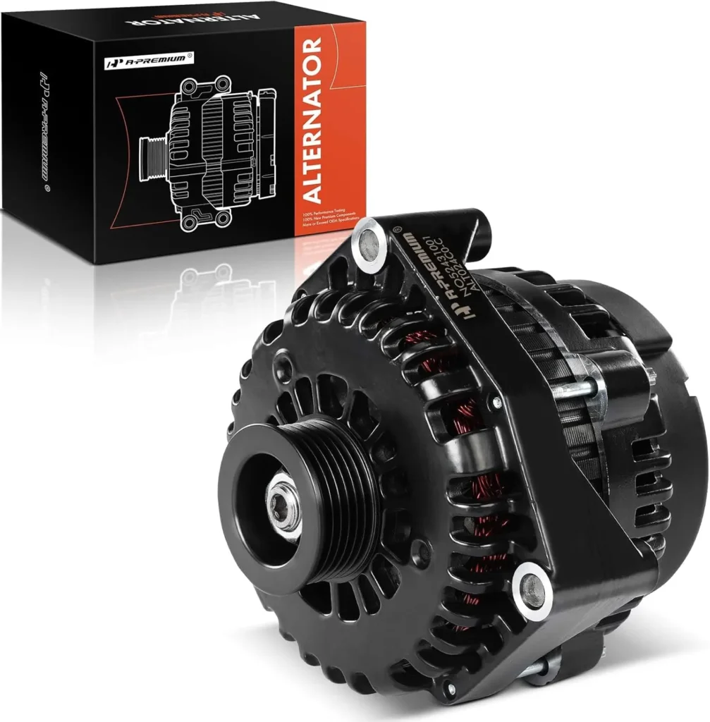 A-Premium Alternator Compatible with GM LS Truck AD244 Style 1999-2006, 4.3L 4.8L 5.3L 5.0L 5.7L 6.0L 6.5L 6.6L 8.1L, 12V 220A 6-Groove Pulley