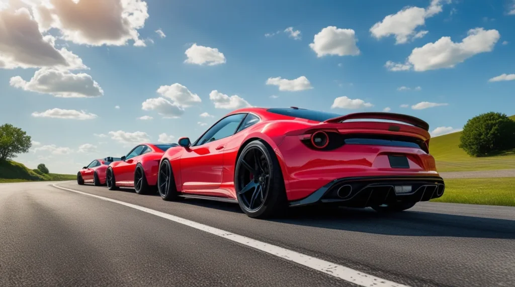 Black Rims on Red Cars