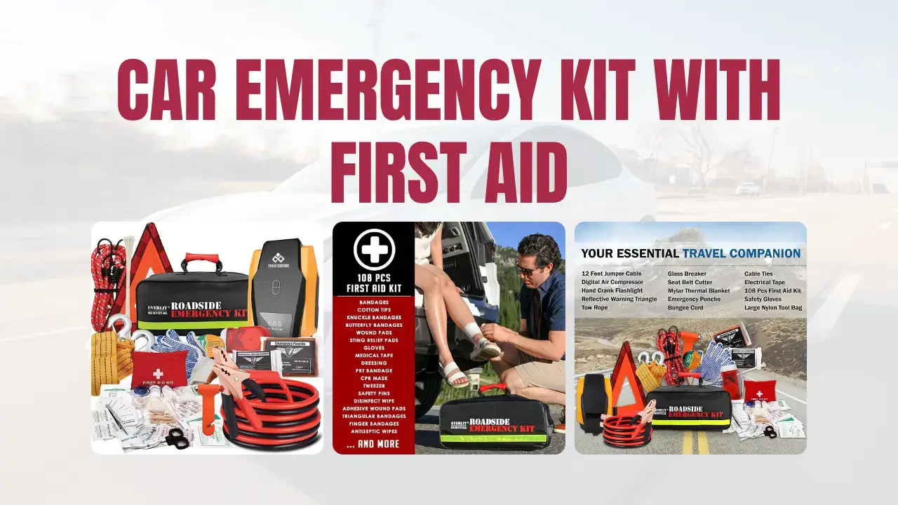 Car Emergency Kit with First Aid