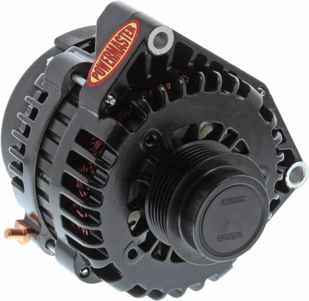 Powermaster 58969 Alternator (GM AD244 Black 220A 6 grv Decoupler pulley Corvette Upgrade 1997-2014 Exc. ZR1 1-Wire or OE Hookup), 1 Pack