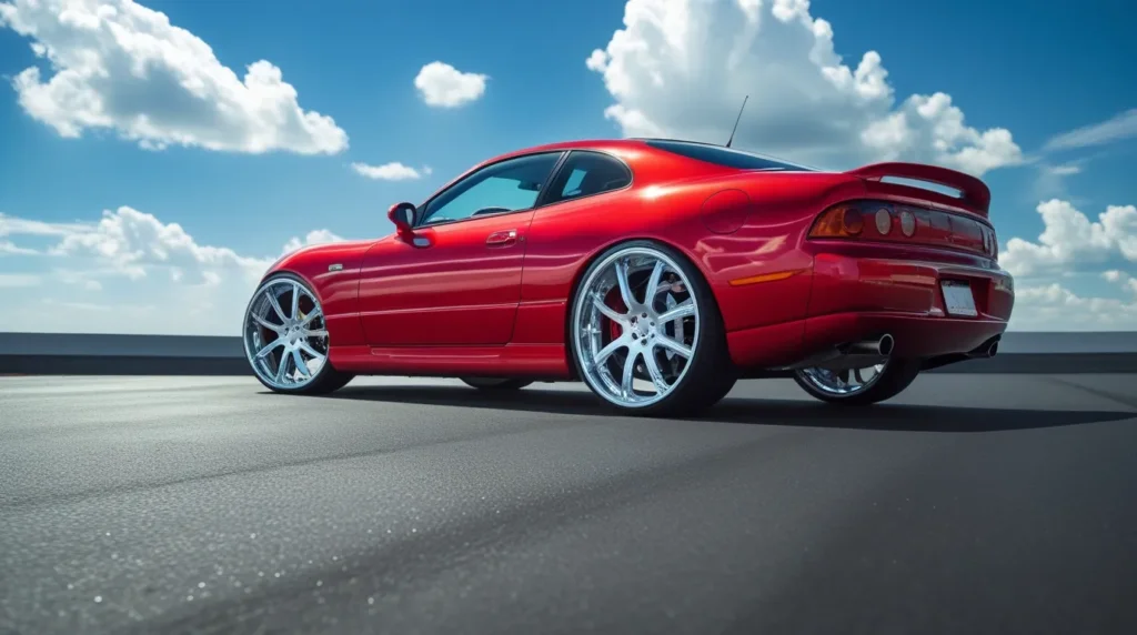 Silver Rims on Red Cars