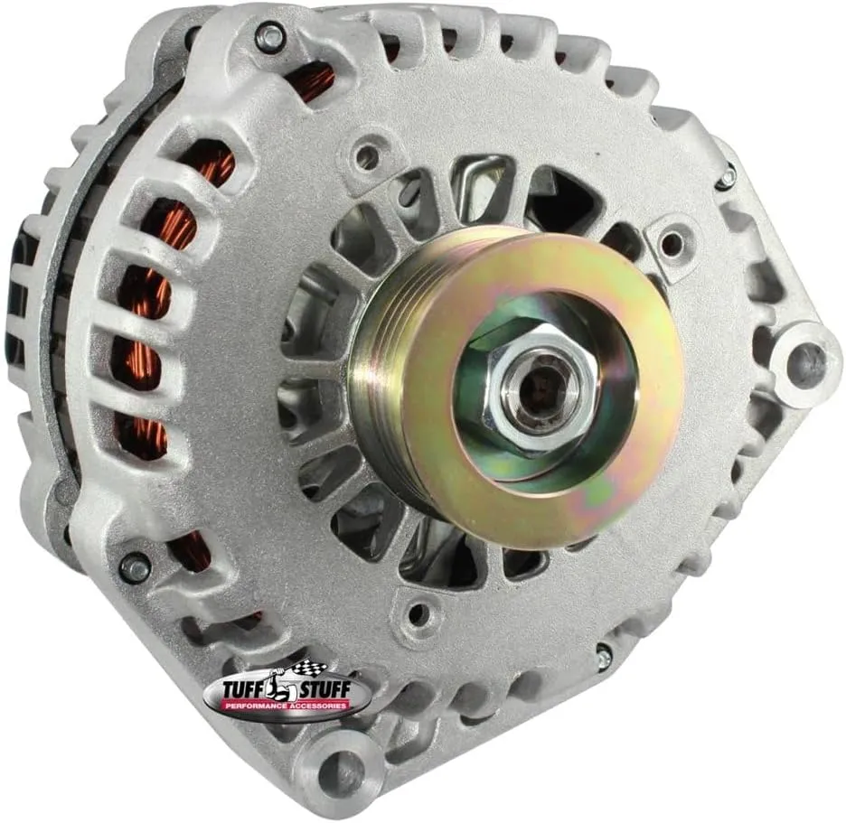 Speedway Motors GM AD244 Style High Output 220 Amps All Black Alternator - Perfect for Accessories - Fits LS-Era Trucks - Reliable Performance Upgrade