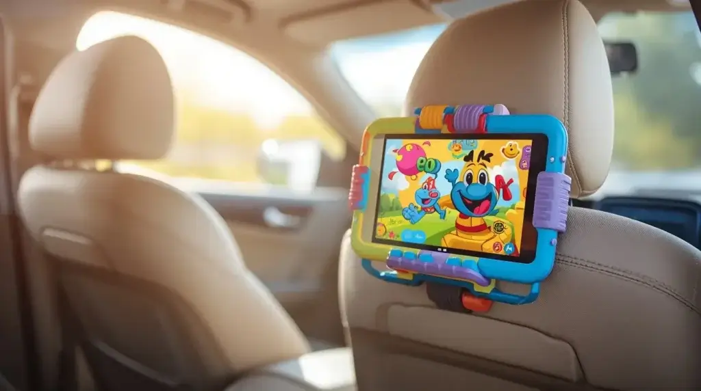 car headrest tablet holder setup