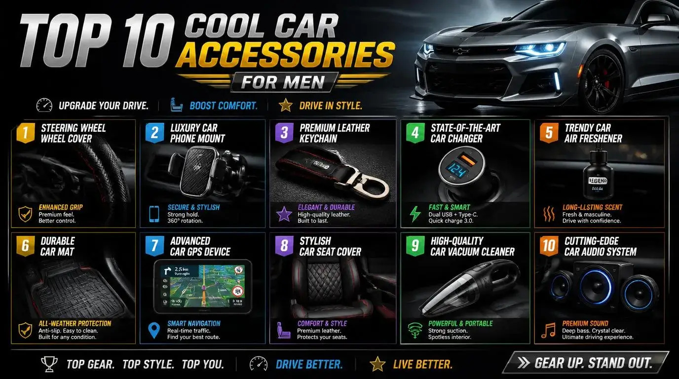 Top 10 Cool Car Accessories for Men